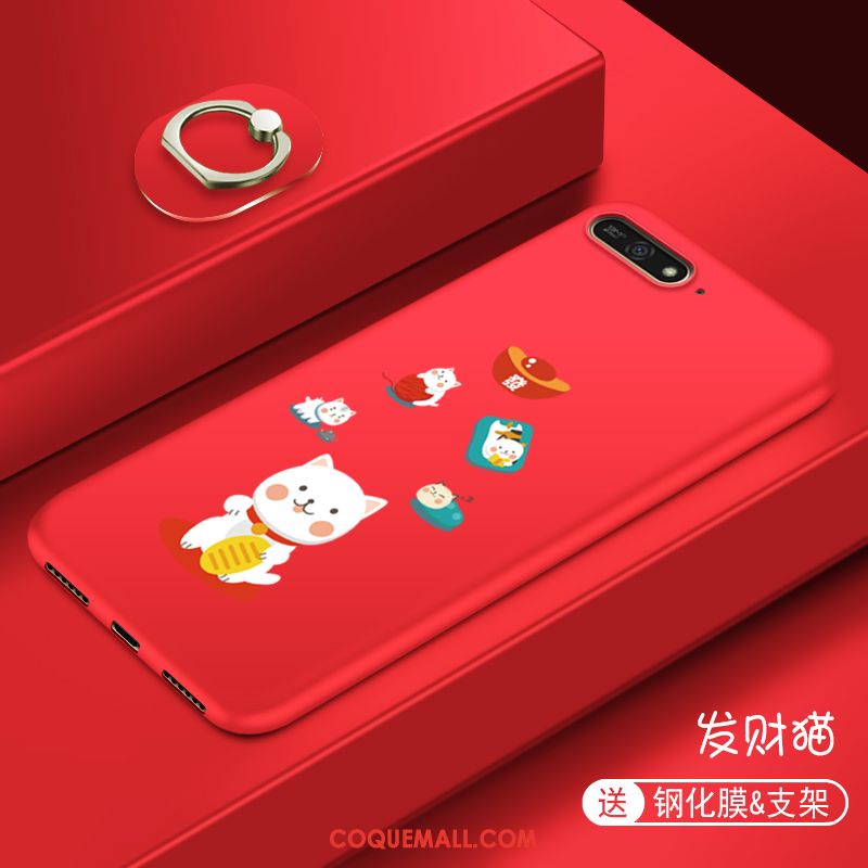 Étui Huawei Y7 2018 Créatif Tout Compris Personnalité, Coque Huawei Y7 2018 Téléphone Portable Dessin Animé