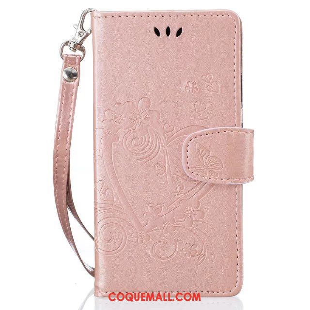 Étui Huawei Y7 2018 Gaufrage Or Personnalité, Coque Huawei Y7 2018 Téléphone Portable Incassable