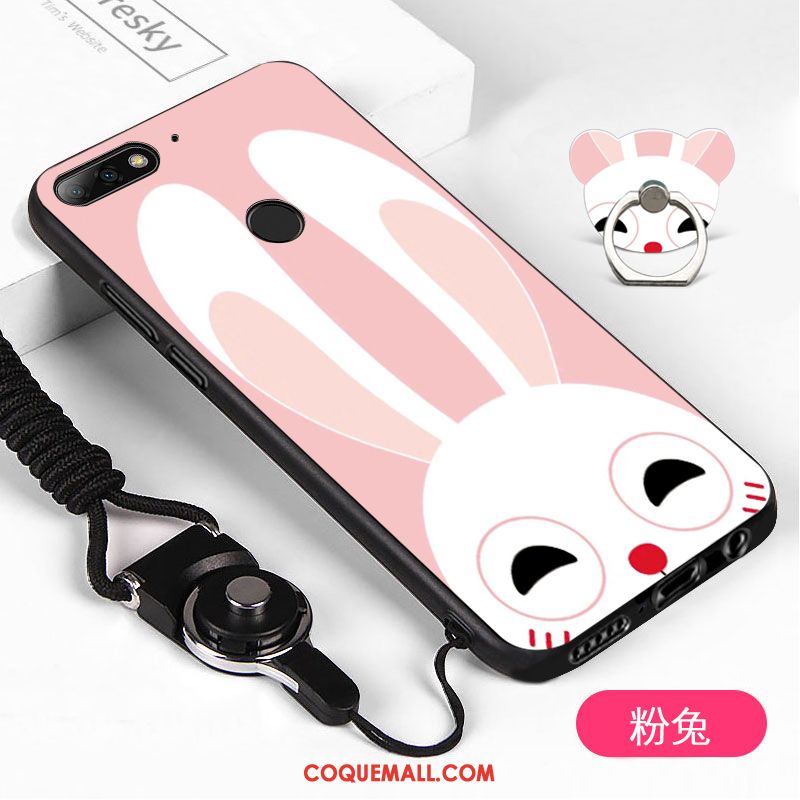 Étui Huawei Y7 2018 Noir Ornements Suspendus Téléphone Portable, Coque Huawei Y7 2018