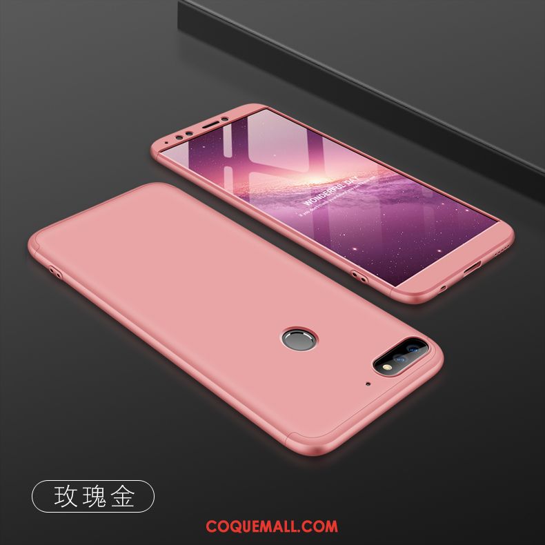 Étui Huawei Y7 2018 Nouveau Protection Téléphone Portable, Coque Huawei Y7 2018 Rouge Tendance