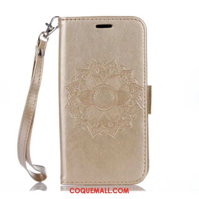 Étui Huawei Y7 2018 Personnalité Pu Cuir Gaufrage, Coque Huawei Y7 2018 Incassable Fleur