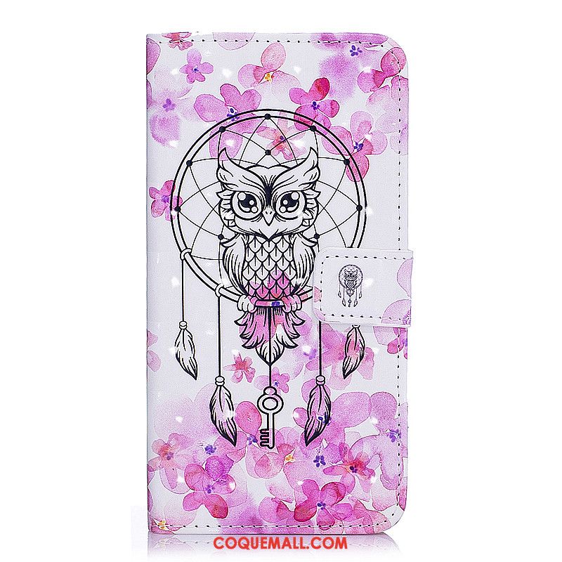 Étui Huawei Y7 2018 Protection Incassable Rose, Coque Huawei Y7 2018 Gaufrage Silicone