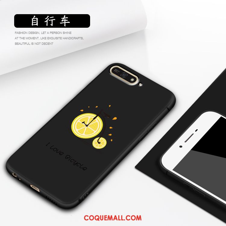 Étui Huawei Y7 2018 Protection Noir Téléphone Portable, Coque Huawei Y7 2018