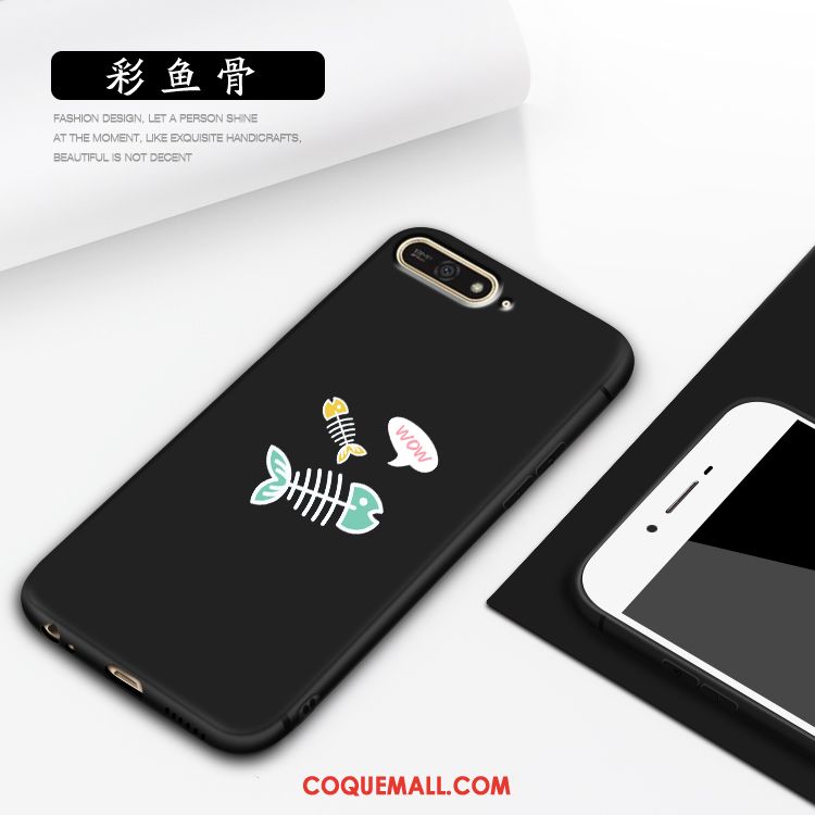 Étui Huawei Y7 2018 Protection Noir Téléphone Portable, Coque Huawei Y7 2018