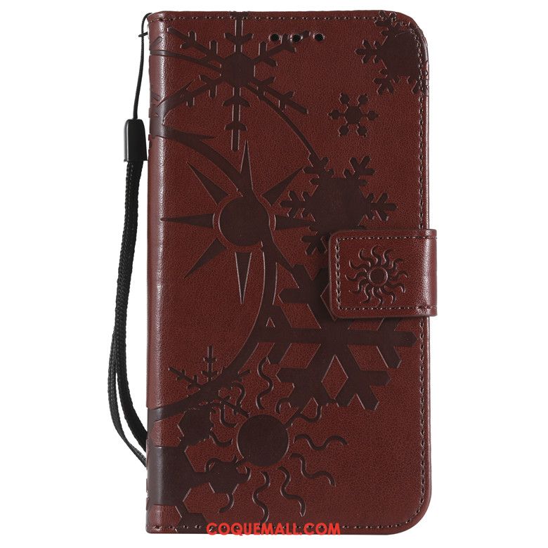 Étui Huawei Y7 2018 Protection Rouge Fluide Doux, Coque Huawei Y7 2018 Étui En Cuir Téléphone Portable