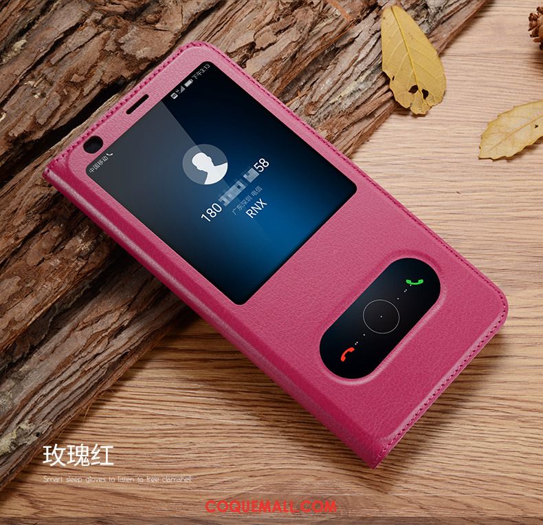 Étui Huawei Y7 2018 Rose Tempérer Téléphone Portable, Coque Huawei Y7 2018 Étui En Cuir Membrane