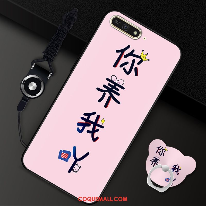 Étui Huawei Y7 2018 Tendance Créatif Protection, Coque Huawei Y7 2018 Silicone Téléphone Portable