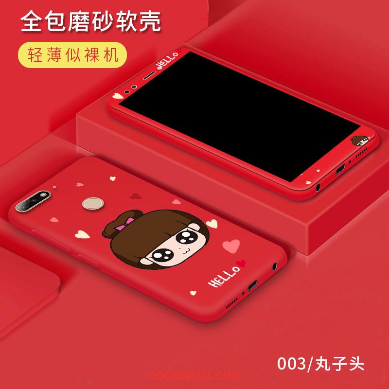 Étui Huawei Y7 2018 Tendance Tempérer Protection, Coque Huawei Y7 2018 Fluide Doux Incassable