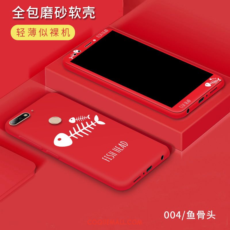 Étui Huawei Y7 2018 Tendance Tempérer Protection, Coque Huawei Y7 2018 Fluide Doux Incassable