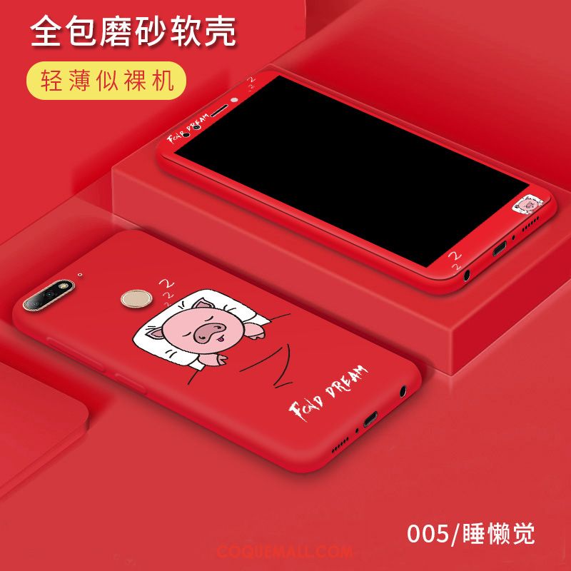 Étui Huawei Y7 2018 Tendance Tempérer Protection, Coque Huawei Y7 2018 Fluide Doux Incassable