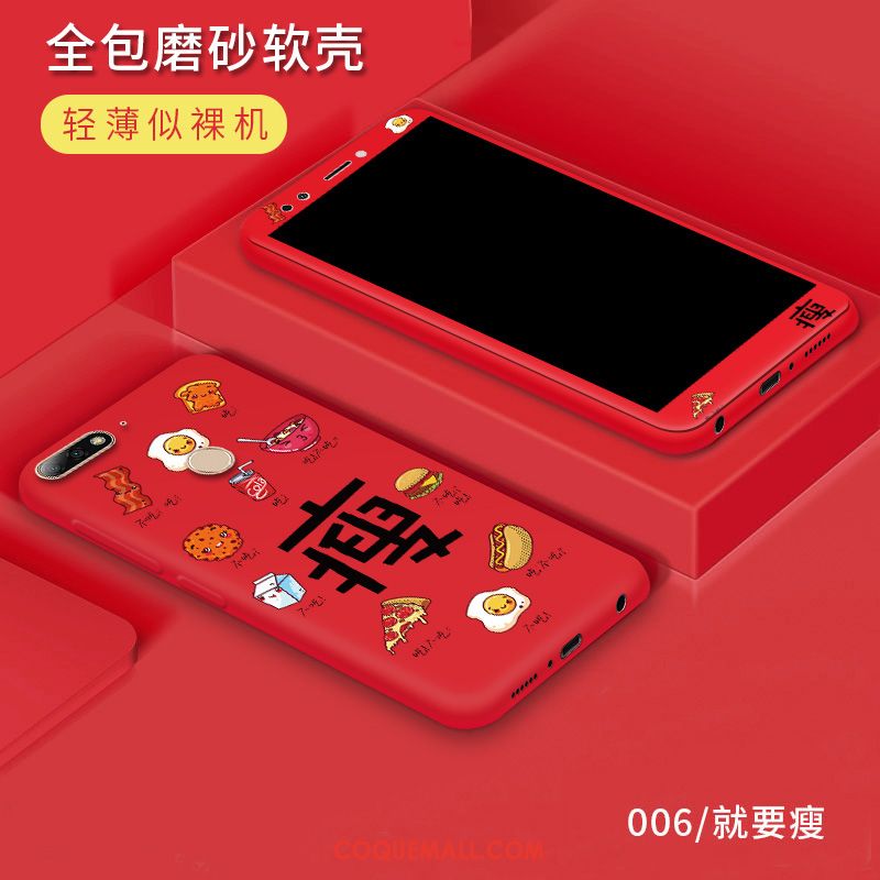 Étui Huawei Y7 2018 Tendance Tempérer Protection, Coque Huawei Y7 2018 Fluide Doux Incassable