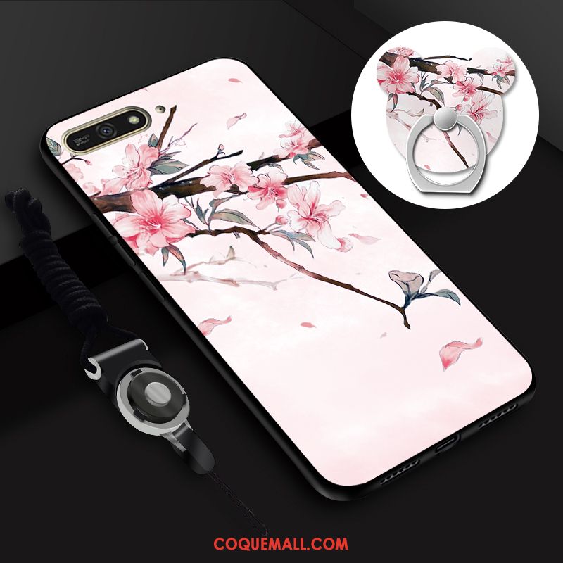 Étui Huawei Y7 2018 Téléphone Portable Fluide Doux Blanc, Coque Huawei Y7 2018 Personnalité