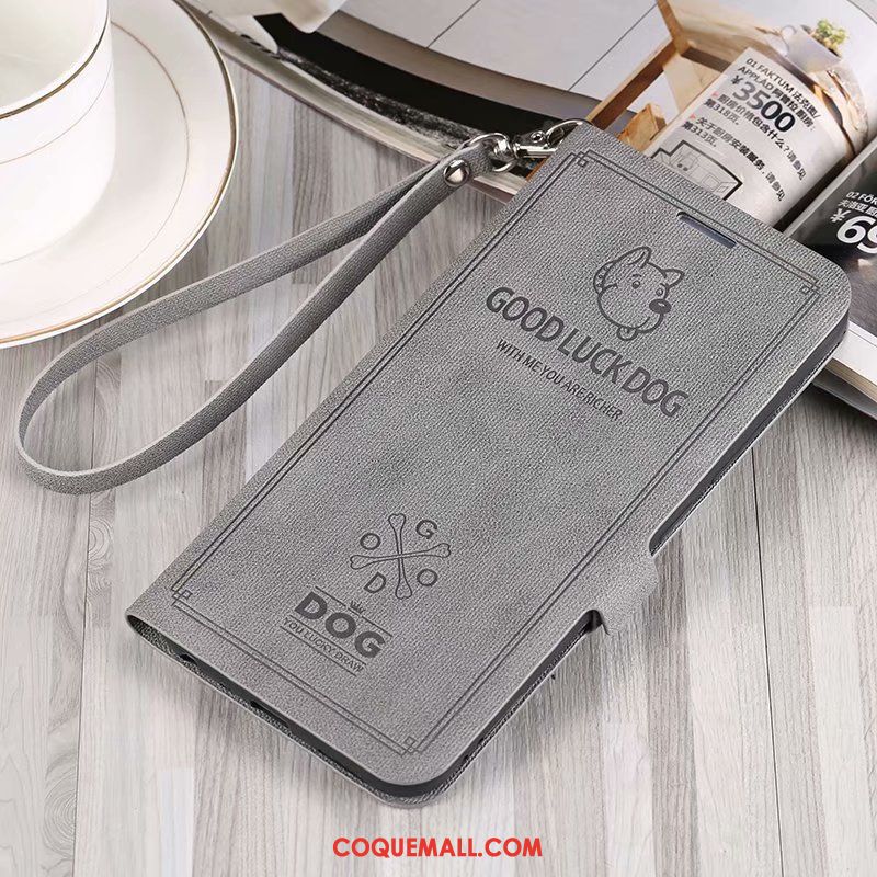 Étui Huawei Y7 2018 Vintage Personnalité Étui En Cuir, Coque Huawei Y7 2018 Tendance Créatif Braun