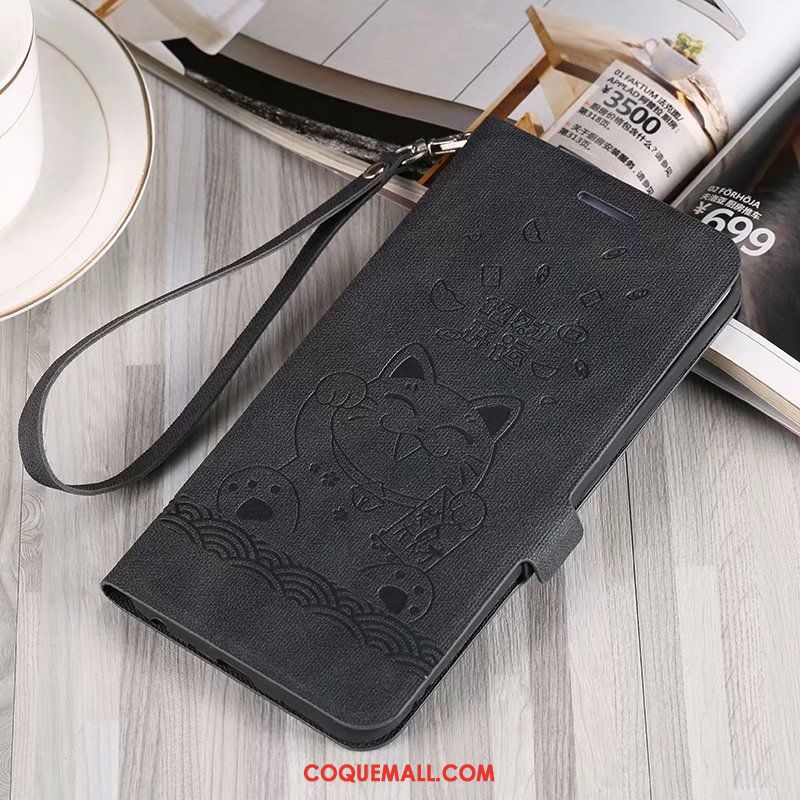 Étui Huawei Y7 2018 Vintage Personnalité Étui En Cuir, Coque Huawei Y7 2018 Tendance Créatif Braun