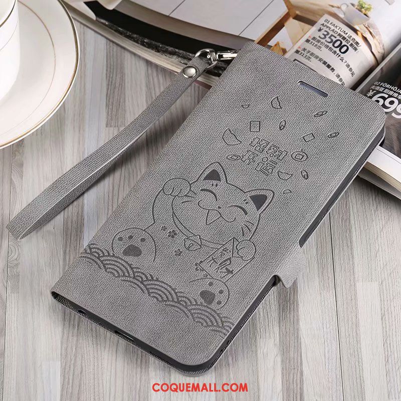 Étui Huawei Y7 2018 Vintage Personnalité Étui En Cuir, Coque Huawei Y7 2018 Tendance Créatif Braun