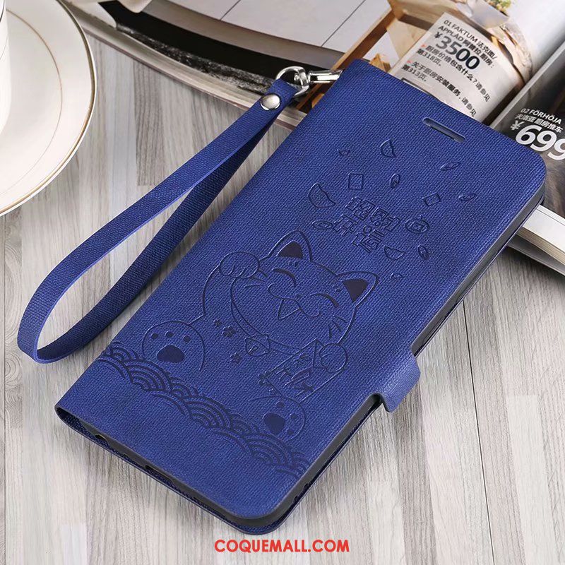 Étui Huawei Y7 2018 Vintage Personnalité Étui En Cuir, Coque Huawei Y7 2018 Tendance Créatif Braun