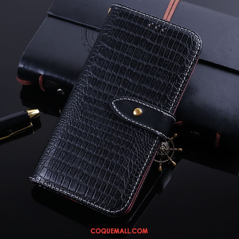 Étui Huawei Y7 2018 Étui En Cuir Crocodile Modèle Jeunesse, Coque Huawei Y7 2018 Protection Téléphone Portable Braun