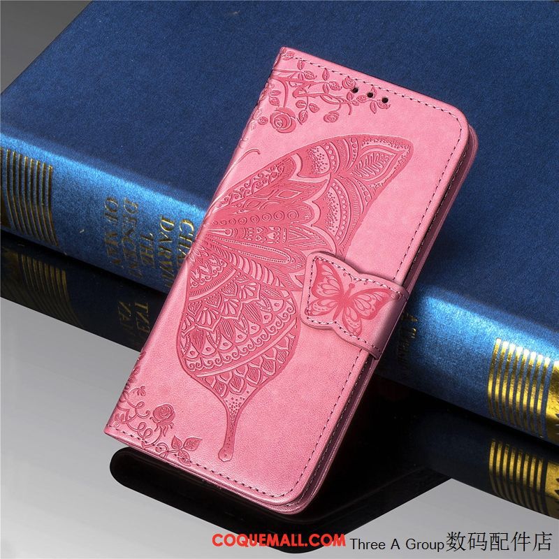 Étui Huawei Y7 2019 Clamshell Rose Tendance, Coque Huawei Y7 2019 Téléphone Portable En Cuir