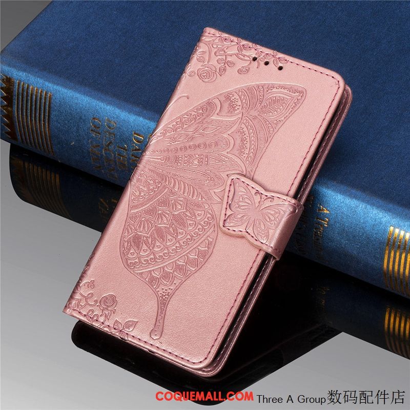 Étui Huawei Y7 2019 Clamshell Rose Tendance, Coque Huawei Y7 2019 Téléphone Portable En Cuir