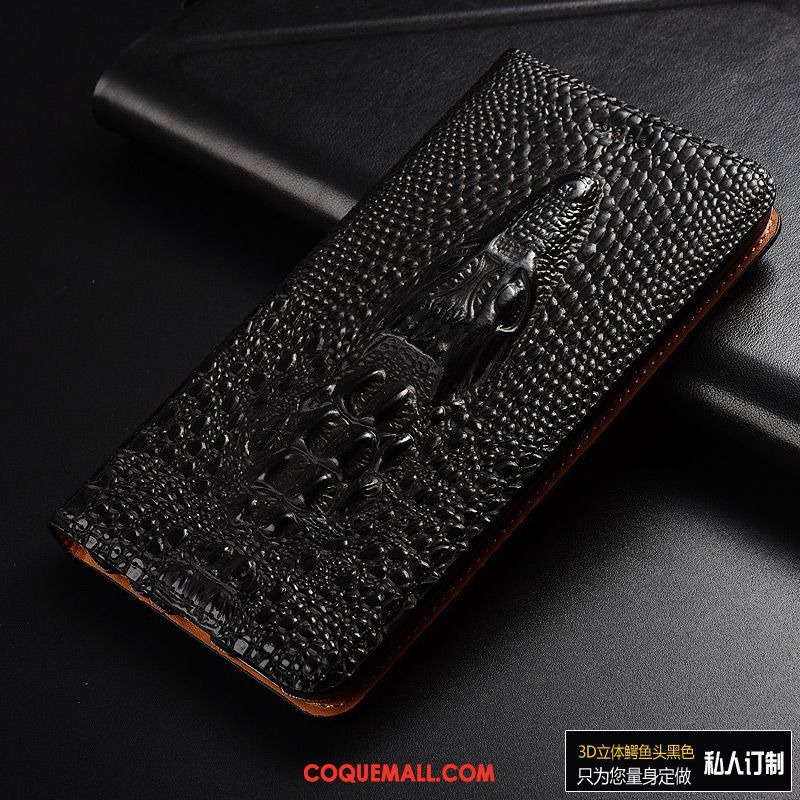 Étui Huawei Y7 2019 Crocodile Protection Tout Compris, Coque Huawei Y7 2019 Cuir Véritable En Cuir