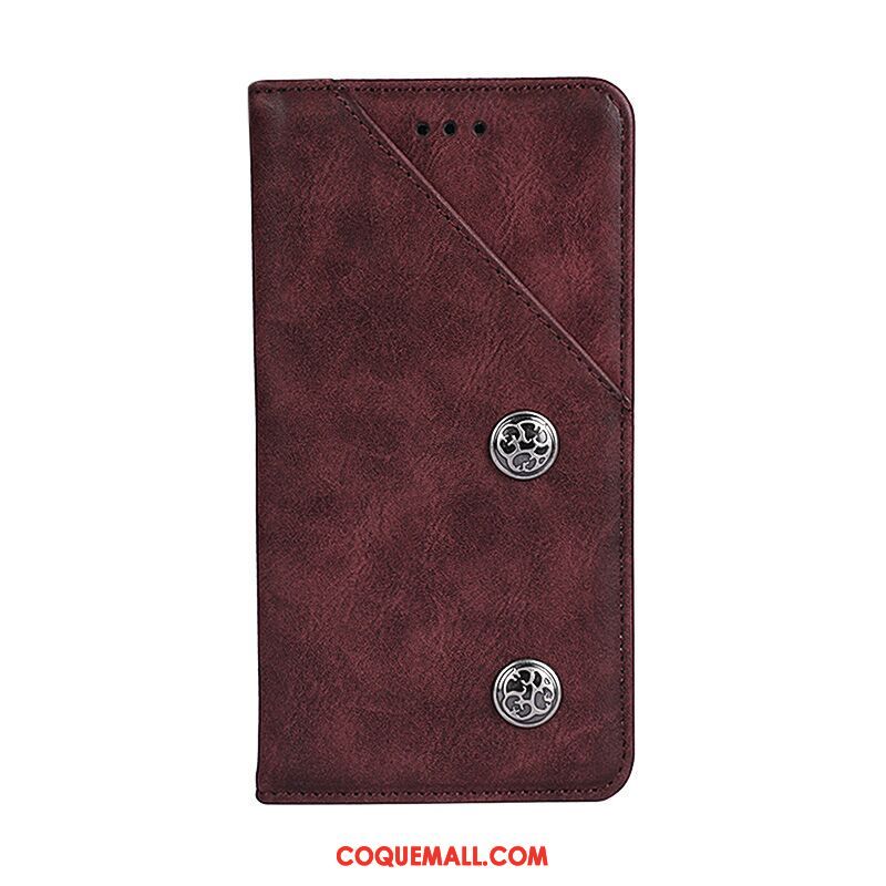 Étui Huawei Y7 2019 En Cuir Carte Téléphone Portable, Coque Huawei Y7 2019 Créatif Protection Braun