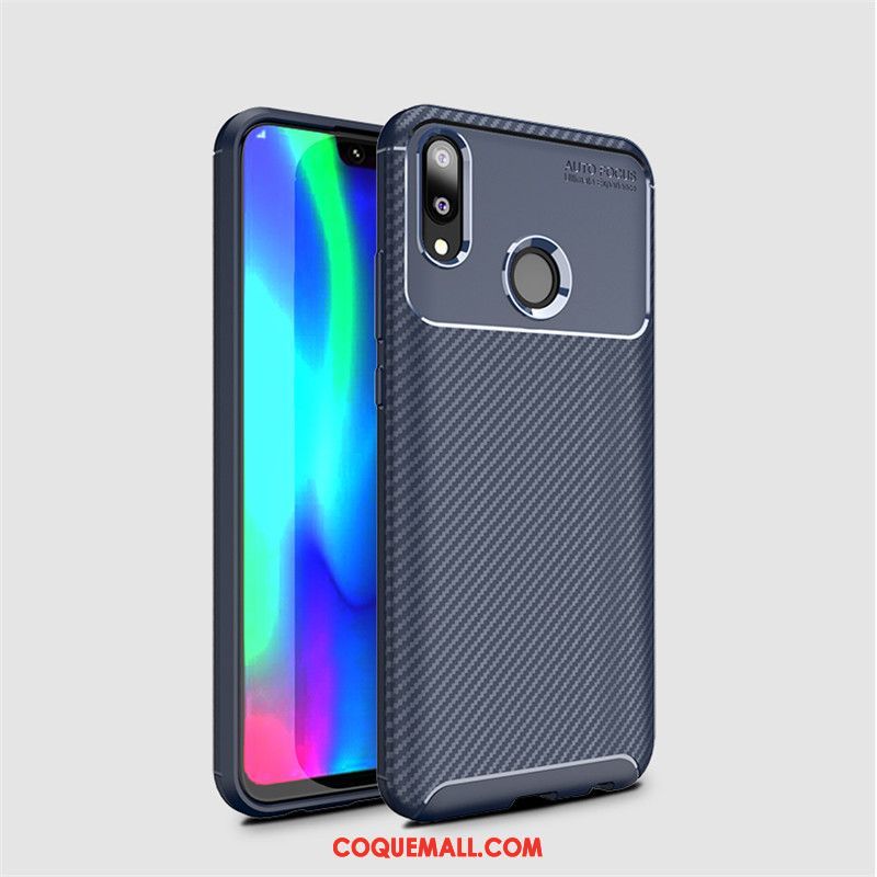 Étui Huawei Y7 2019 Fibre Fluide Doux Modèle Fleurie, Coque Huawei Y7 2019 Jeunesse Antidérapant Braun