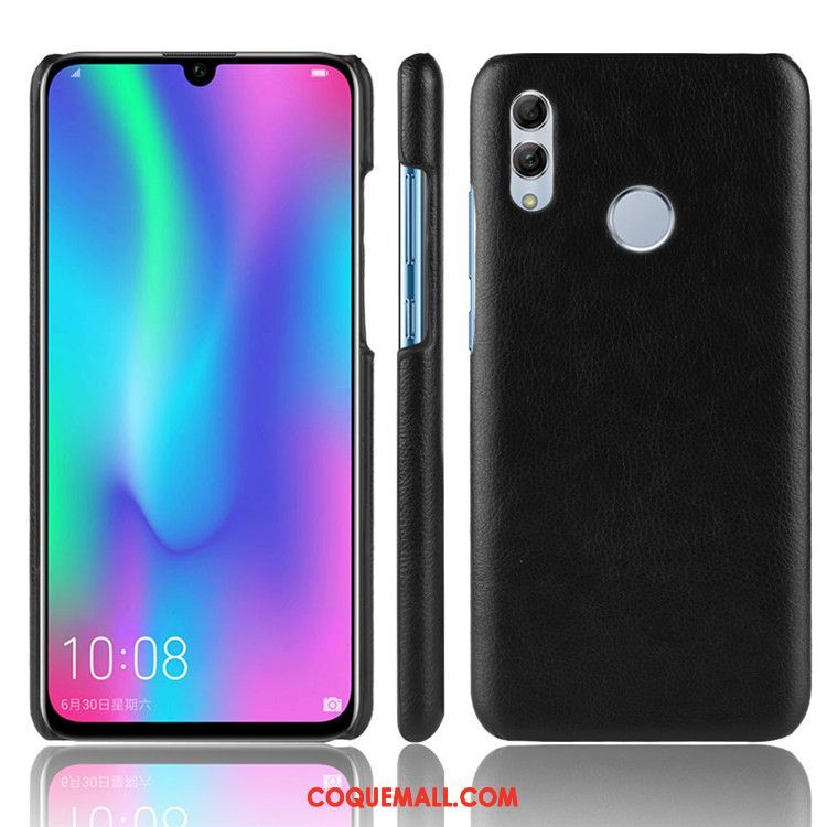 Étui Huawei Y7 2019 Modèle Fleurie Protection Téléphone Portable, Coque Huawei Y7 2019 Litchi Difficile Braun