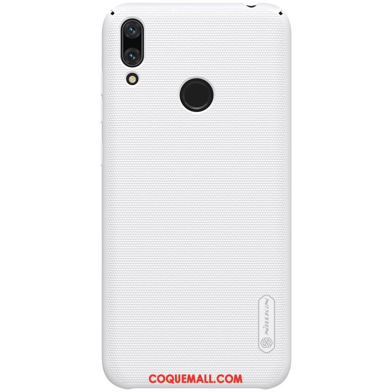 Étui Huawei Y7 2019 Protection Téléphone Portable Délavé En Daim, Coque Huawei Y7 2019 Rouge Incassable