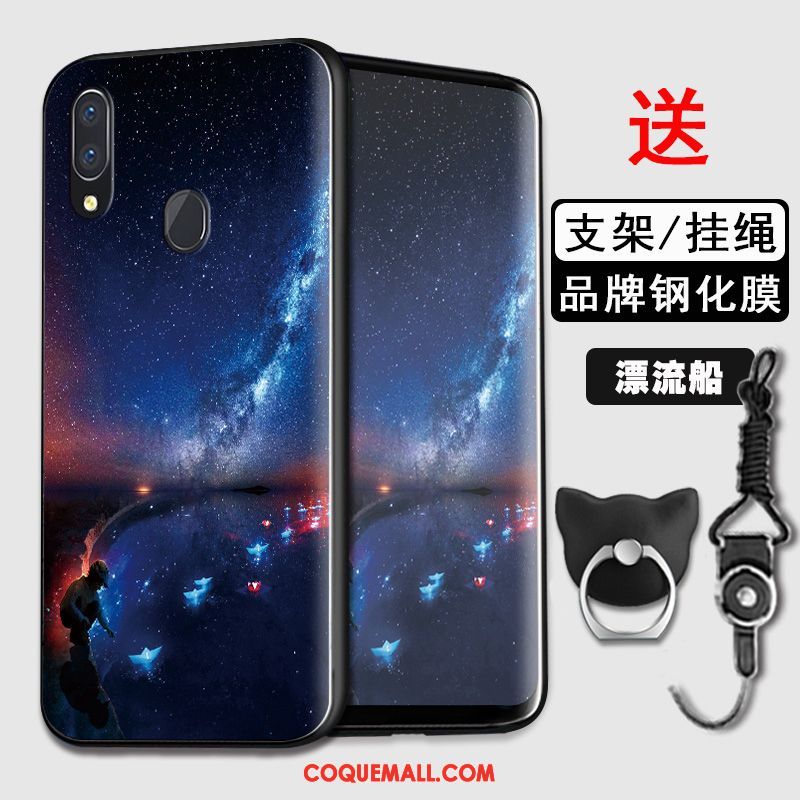 Étui Huawei Y7 2019 Silicone Étoile Fluide Doux, Coque Huawei Y7 2019 Personnalité Tout Compris