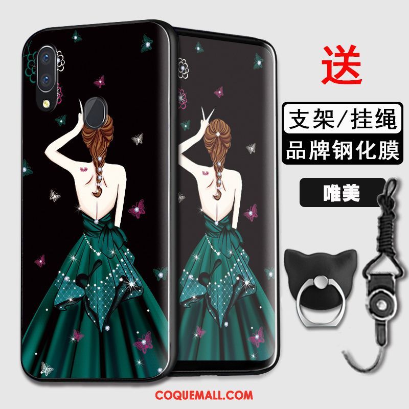 Étui Huawei Y7 2019 Silicone Étoile Fluide Doux, Coque Huawei Y7 2019 Personnalité Tout Compris