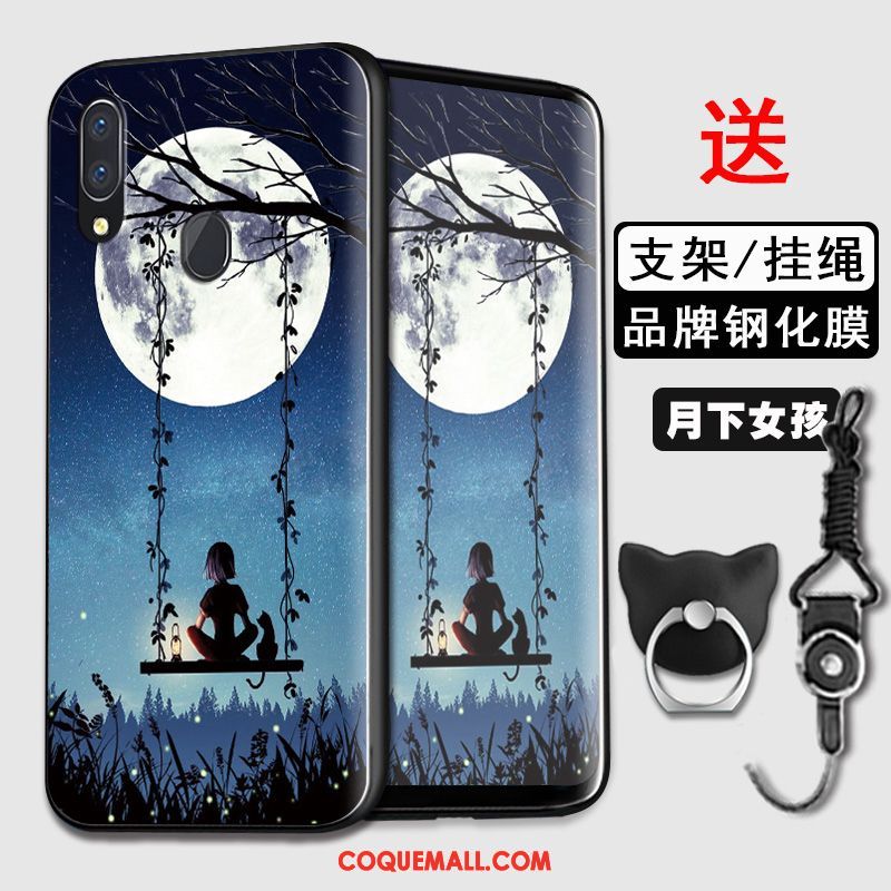 Étui Huawei Y7 2019 Silicone Étoile Fluide Doux, Coque Huawei Y7 2019 Personnalité Tout Compris