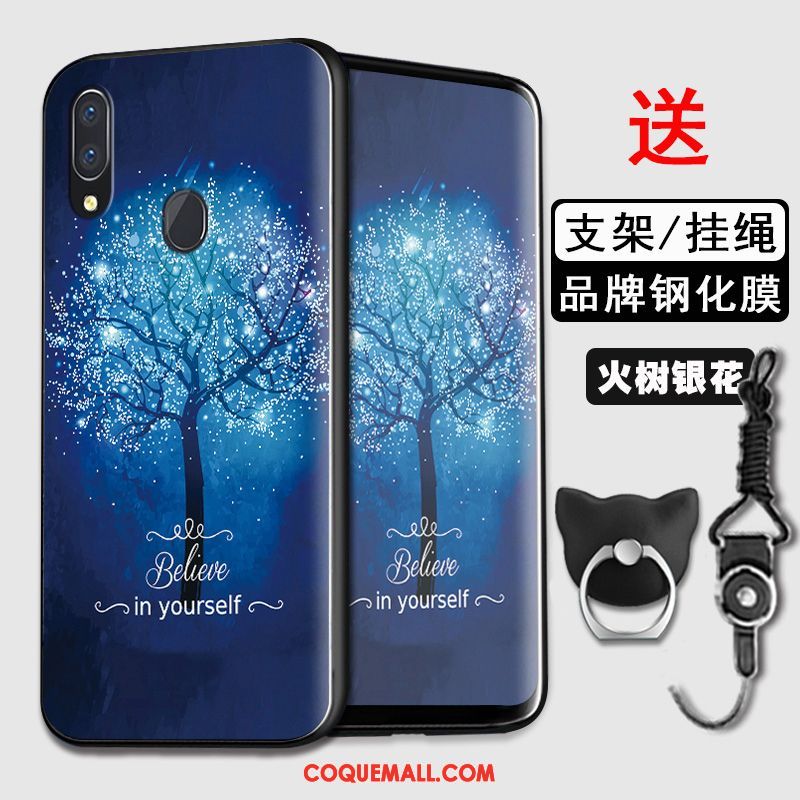 Étui Huawei Y7 2019 Silicone Étoile Fluide Doux, Coque Huawei Y7 2019 Personnalité Tout Compris