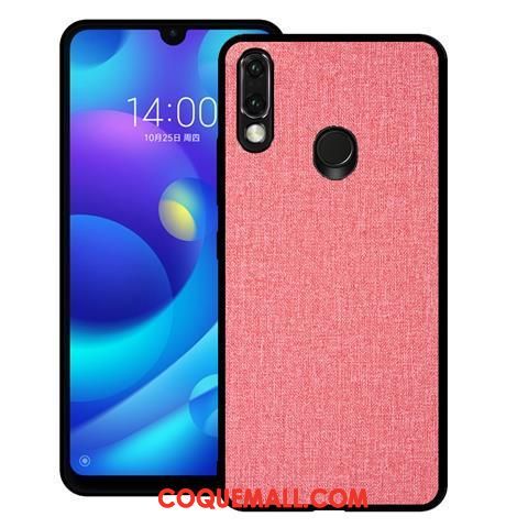 Étui Huawei Y7 2019 Tissu Cuir Difficile, Coque Huawei Y7 2019 Gris Protection