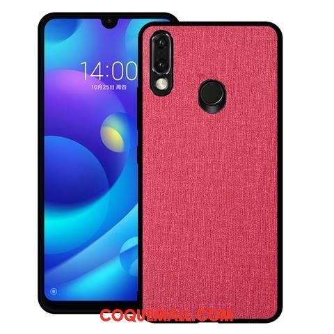 Étui Huawei Y7 2019 Tissu Cuir Difficile, Coque Huawei Y7 2019 Gris Protection