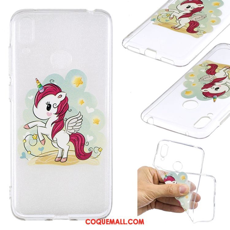 Étui Huawei Y7 2019 Tout Compris Silicone Blanc, Coque Huawei Y7 2019 Incassable Protection