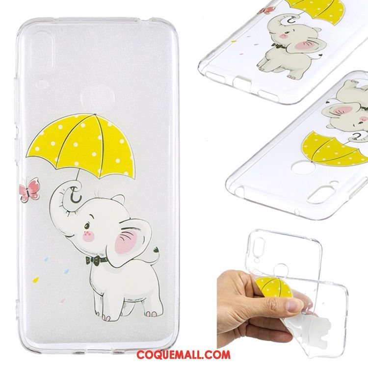 Étui Huawei Y7 2019 Tout Compris Silicone Blanc, Coque Huawei Y7 2019 Incassable Protection