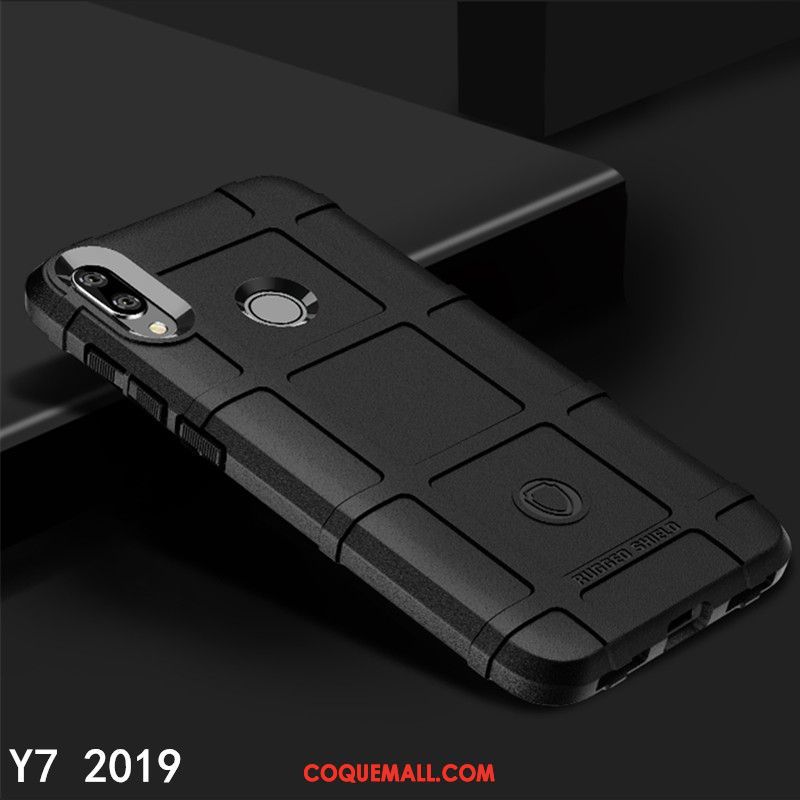 Étui Huawei Y7 2019 Trois Défenses Protection Personnalité, Coque Huawei Y7 2019 Téléphone Portable Tout Compris