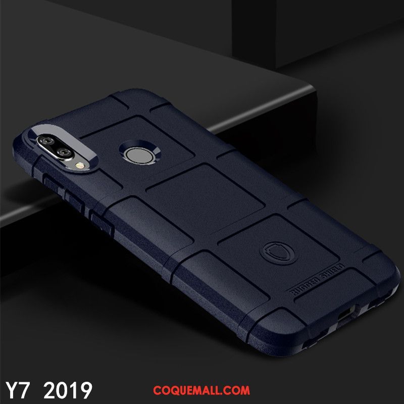 Étui Huawei Y7 2019 Trois Défenses Protection Personnalité, Coque Huawei Y7 2019 Téléphone Portable Tout Compris