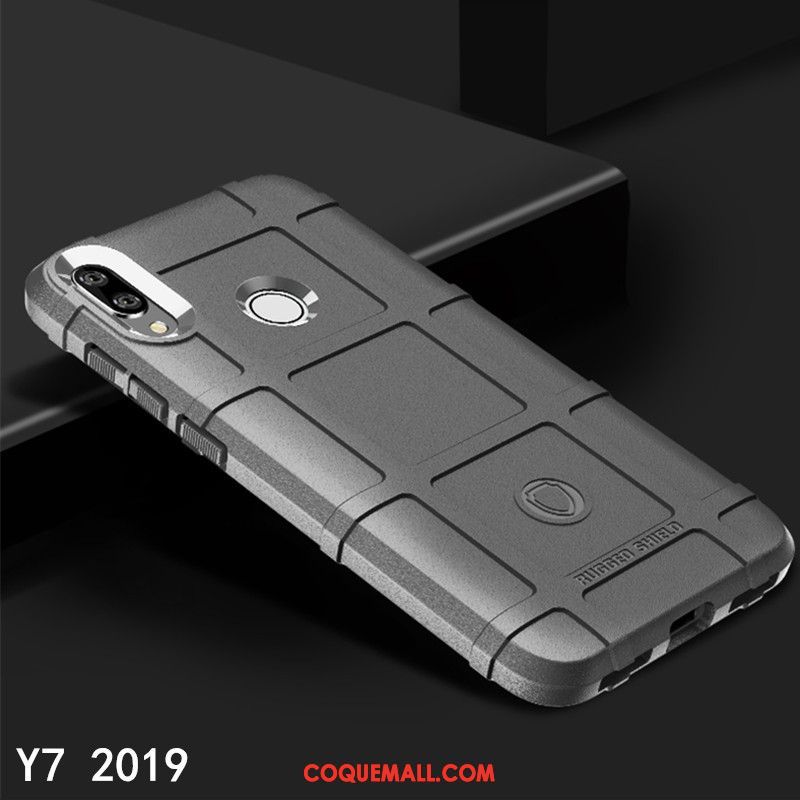 Étui Huawei Y7 2019 Trois Défenses Protection Personnalité, Coque Huawei Y7 2019 Téléphone Portable Tout Compris