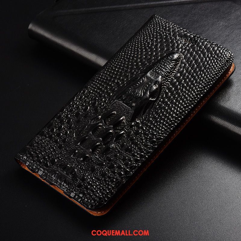 Étui Huawei Y7 2019 Téléphone Portable Crocodile En Cuir, Coque Huawei Y7 2019 Tout Compris Bleu