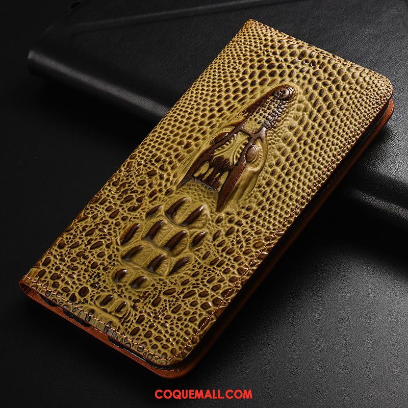 Étui Huawei Y7 2019 Téléphone Portable Crocodile En Cuir, Coque Huawei Y7 2019 Tout Compris Bleu