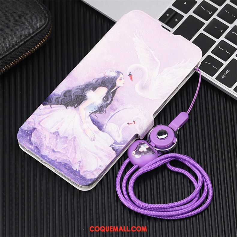 Étui Huawei Y7 2019 Téléphone Portable Ornements Suspendus Fluide Doux, Coque Huawei Y7 2019 Protection Bleu