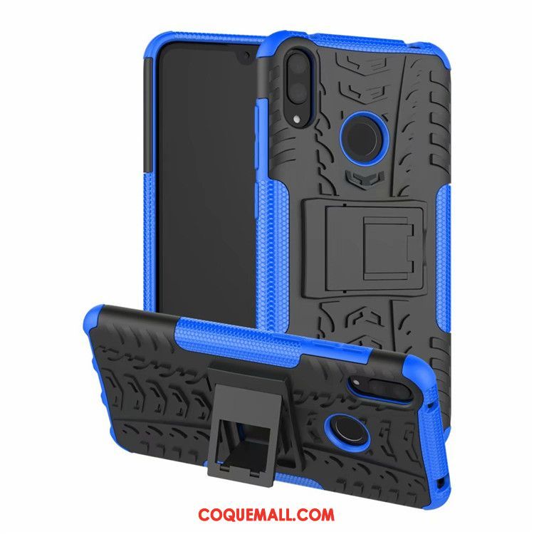 Étui Huawei Y7 2019 Téléphone Portable Support Noir, Coque Huawei Y7 2019 Tout Compris Protection