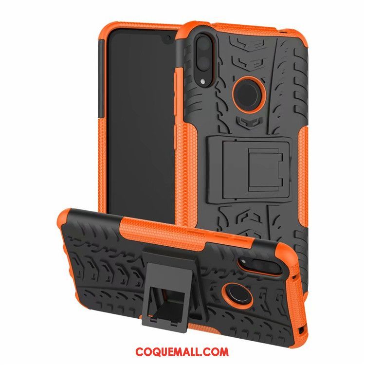 Étui Huawei Y7 2019 Téléphone Portable Support Noir, Coque Huawei Y7 2019 Tout Compris Protection