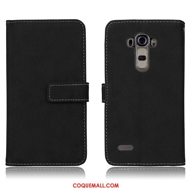 Étui Lg G4 Clamshell Incassable Délavé En Daim, Coque Lg G4 Téléphone Portable Marron