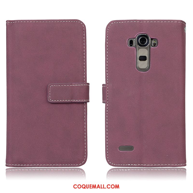 Étui Lg G4 Clamshell Incassable Délavé En Daim, Coque Lg G4 Téléphone Portable Marron