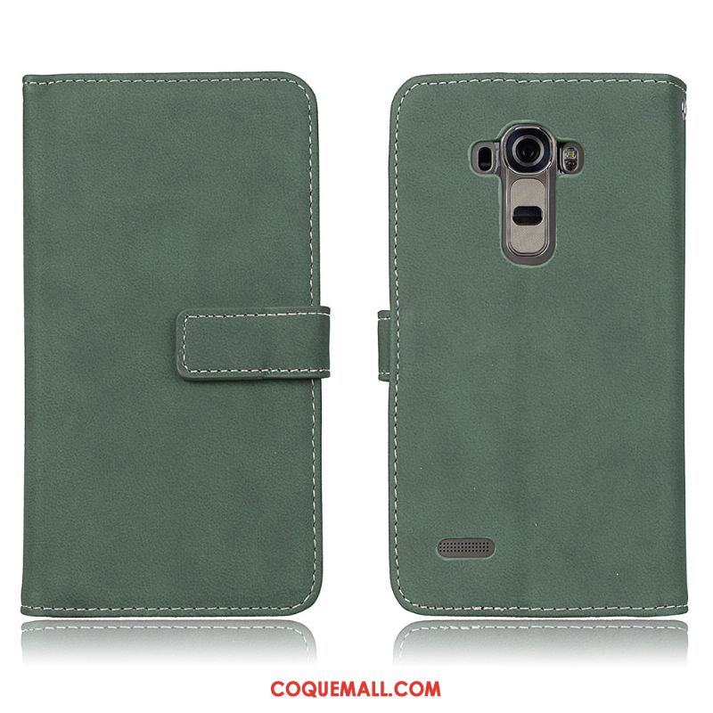 Étui Lg G4 Clamshell Incassable Délavé En Daim, Coque Lg G4 Téléphone Portable Marron