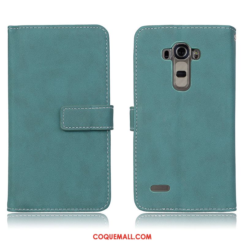 Étui Lg G4 Clamshell Incassable Délavé En Daim, Coque Lg G4 Téléphone Portable Marron