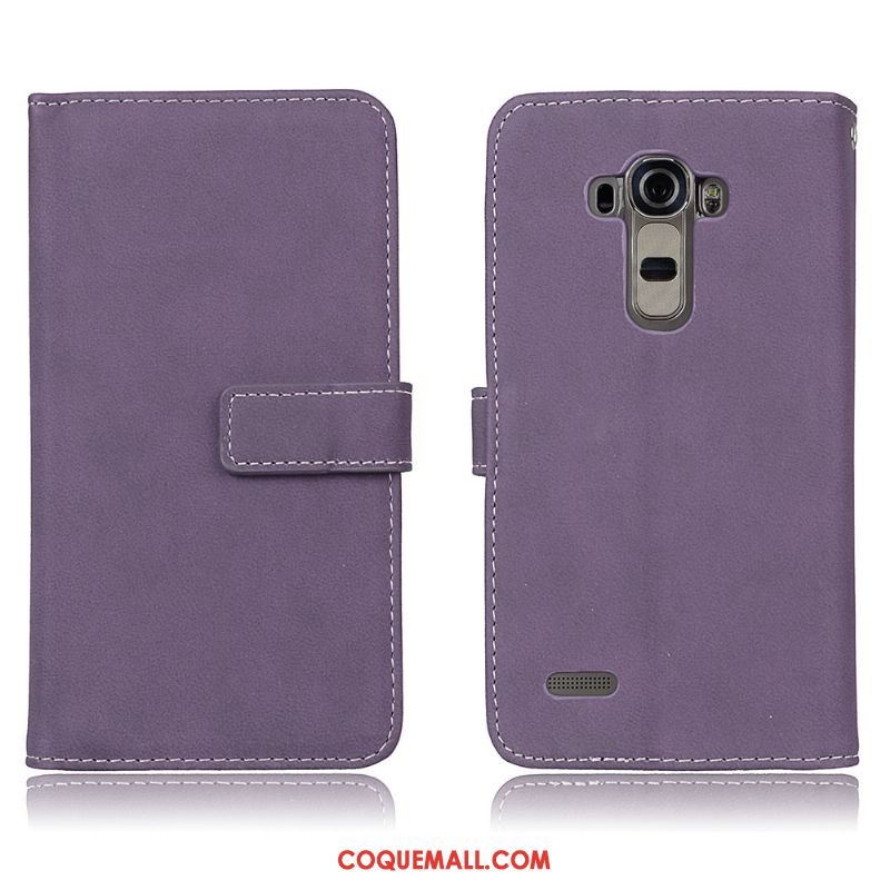 Étui Lg G4 Clamshell Incassable Délavé En Daim, Coque Lg G4 Téléphone Portable Marron