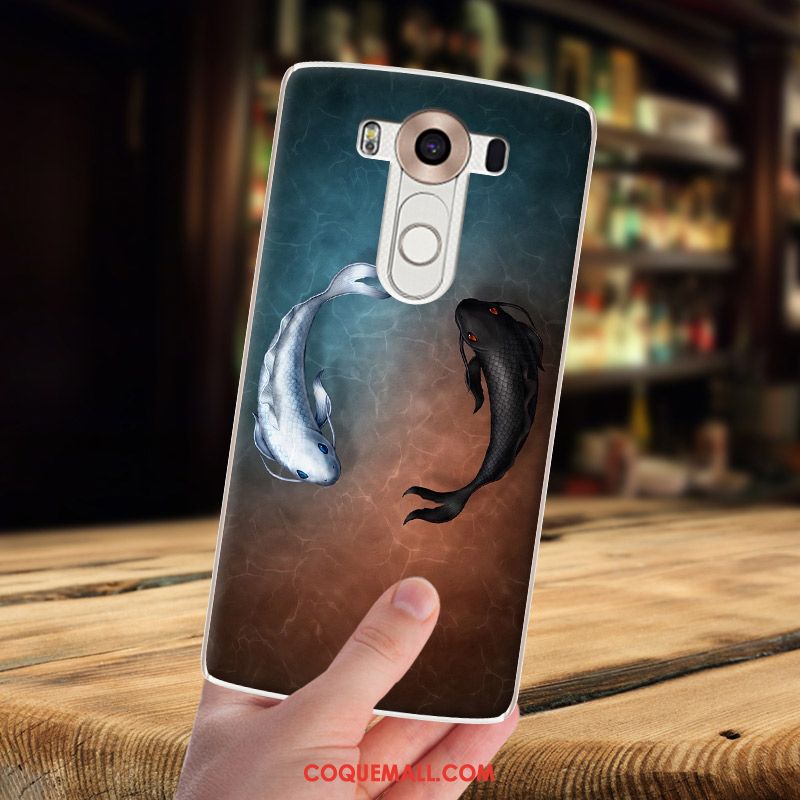 Étui Lg G4 Créatif Fluide Doux Dessin Animé, Coque Lg G4 Violet Ciel Étoilé